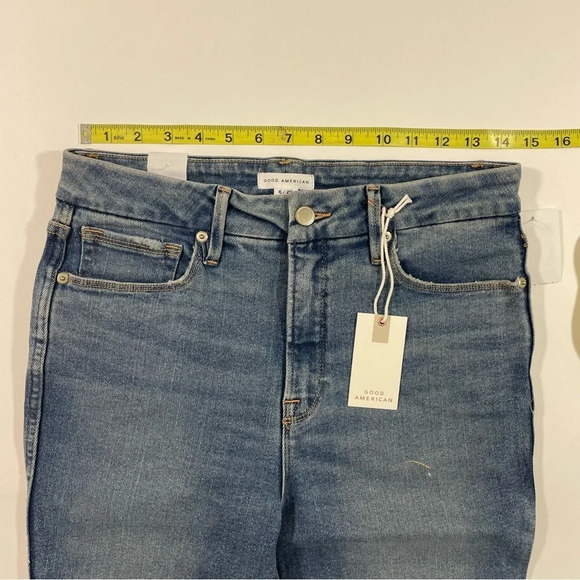 New Good American Good Curve Skinny Crop Jeans - Picture 7 of 9